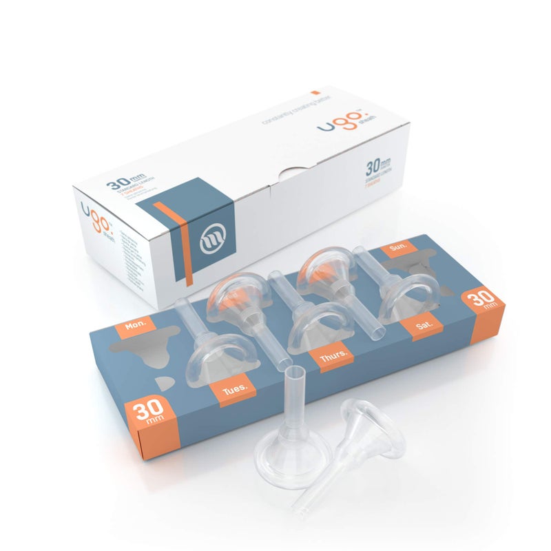 Ugo Sheath (x28) - 1 Month Supply of External Male Urinary Incontinence Catheter Condoms - Self Adhesive and Latex Free (Style: Standard/Diameter: 30mm)